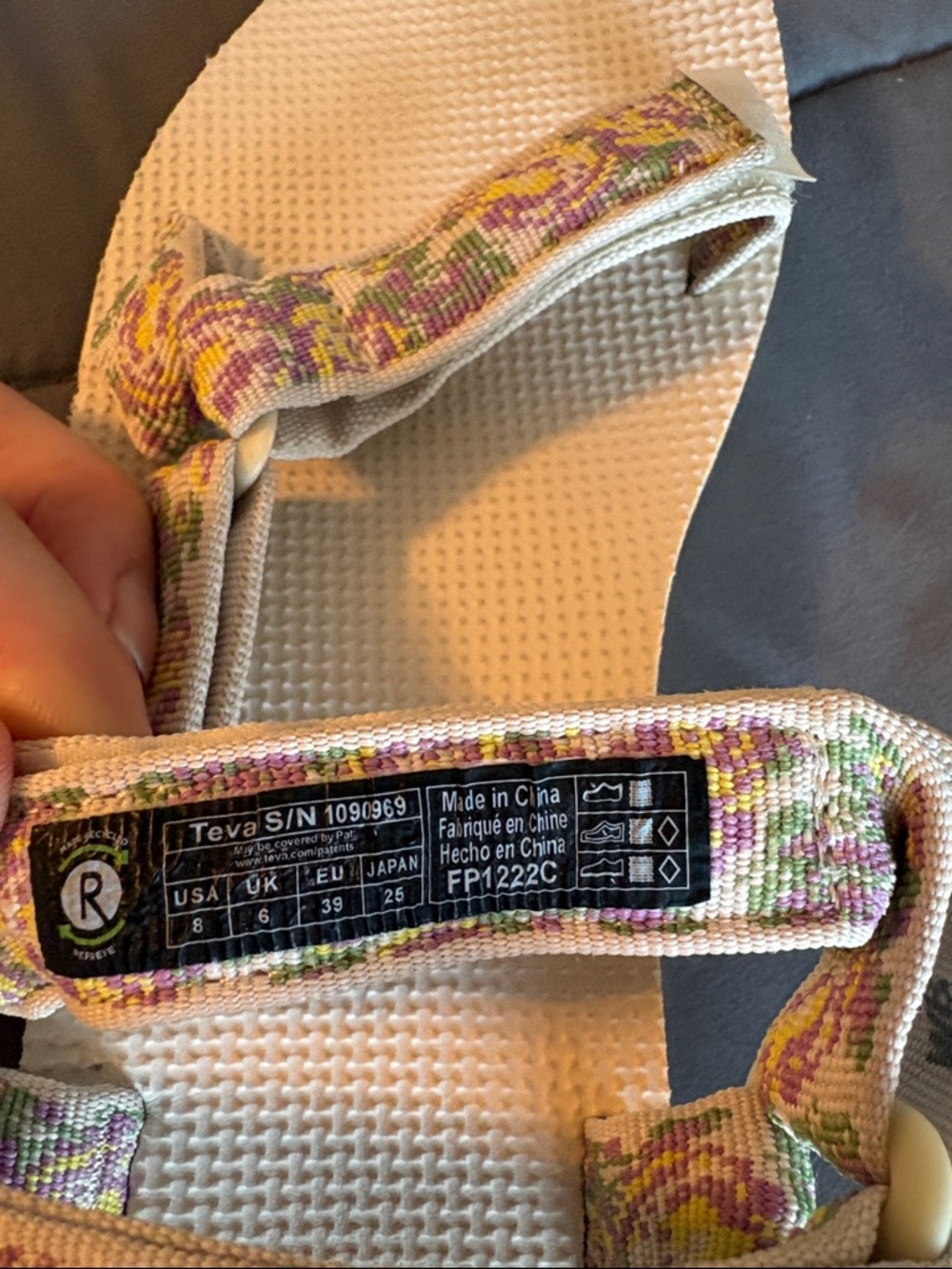 Teva Floral Strap Midform Universal Platform Sandals Light Pink Floral Garden 8 - Picture 6 of 9